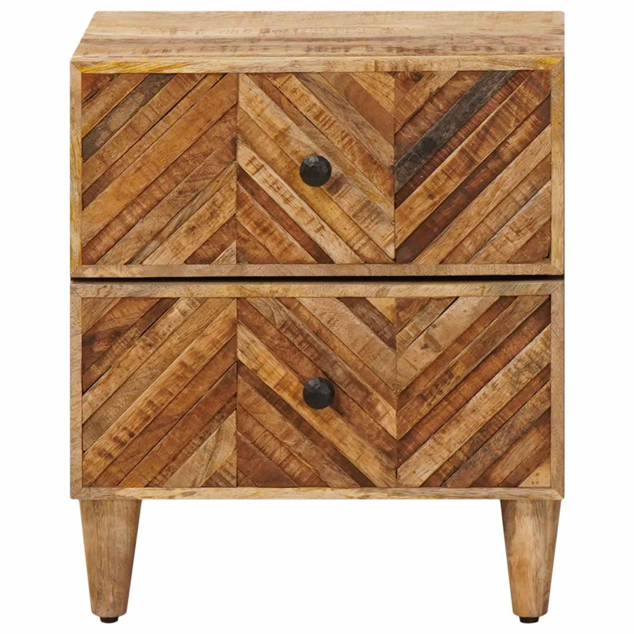 Nachtkastje 2 pcs Bruin 40 x 33,5 x 46 cm Massief Mango Hout