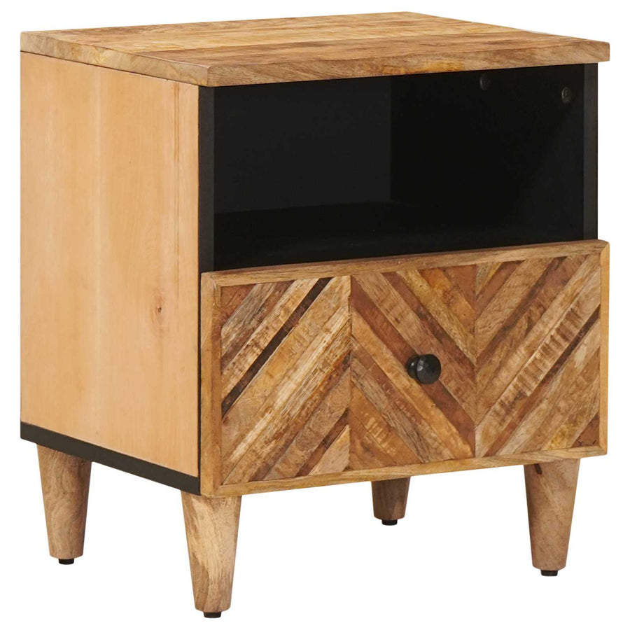 Nachtkastje met lade Bruin 50 x 33 x 60 cm Massief Mango Hout
