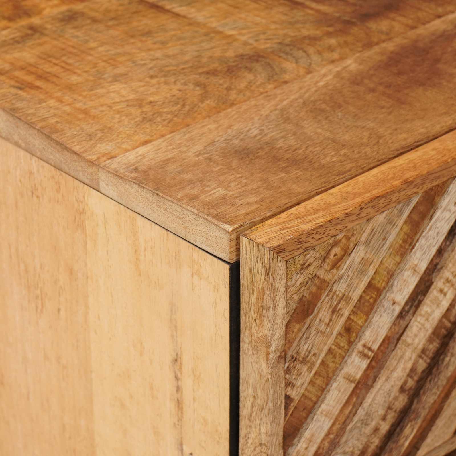 Nachtkastje met lade Bruin 50 x 33 x 60 cm Massief Mango Hout