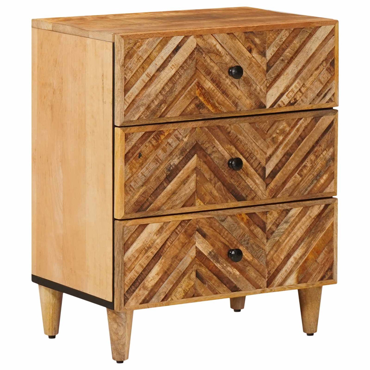 Nachtkastje met lade Bruin 50 x 33 x 60 cm Massief Mango Hout