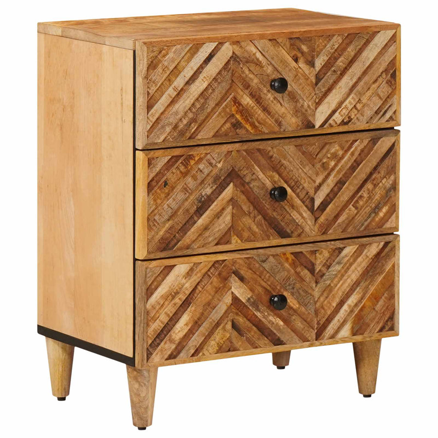 Nachtkastje met lade Bruin 50 x 33 x 60 cm Massief Mango Hout