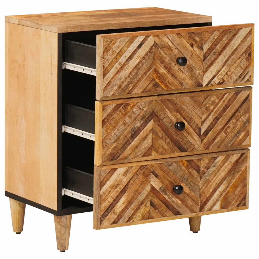 Nachtkastje met lade Bruin 50 x 33 x 60 cm Massief Mango Hout