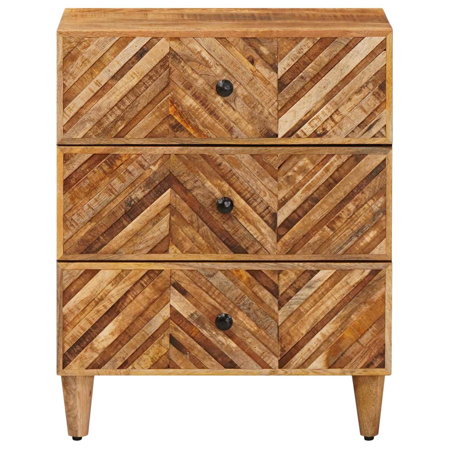 Nachtkastje met lade Bruin 50 x 33 x 60 cm Massief Mango Hout
