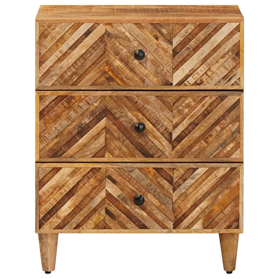 Nachtkastje met lade Bruin 50 x 33 x 60 cm Massief Mango Hout