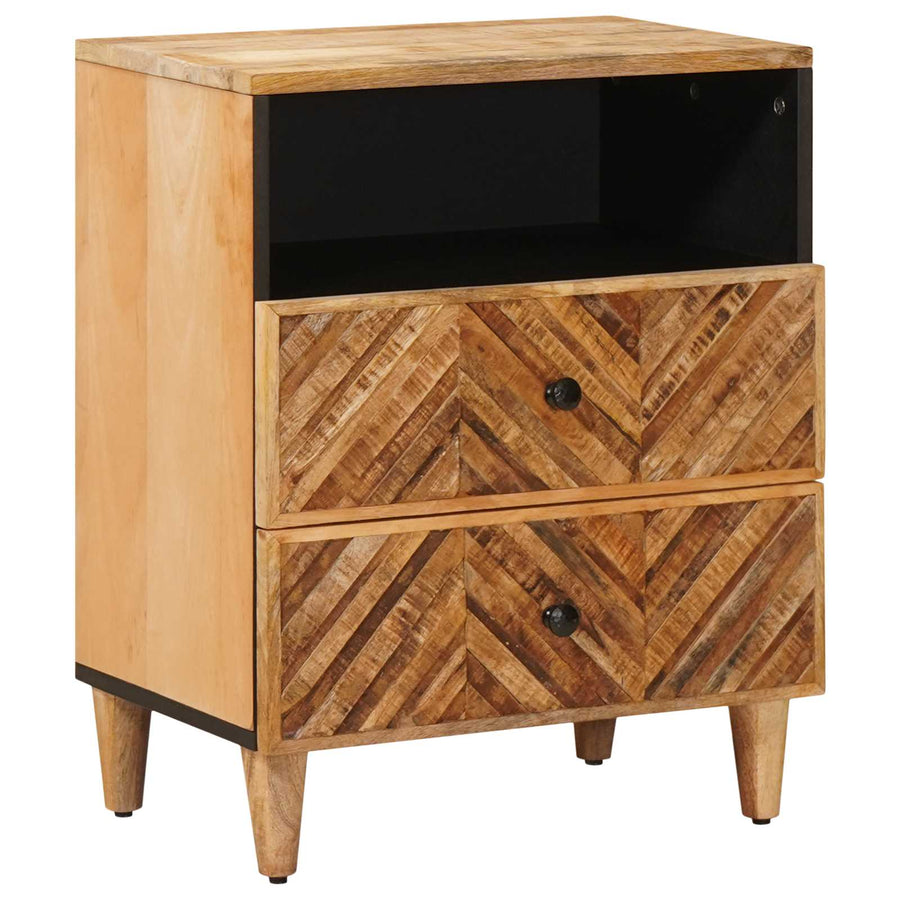 Nachtkastje met lade Bruin 50 x 33 x 60 cm Massief Mango Hout