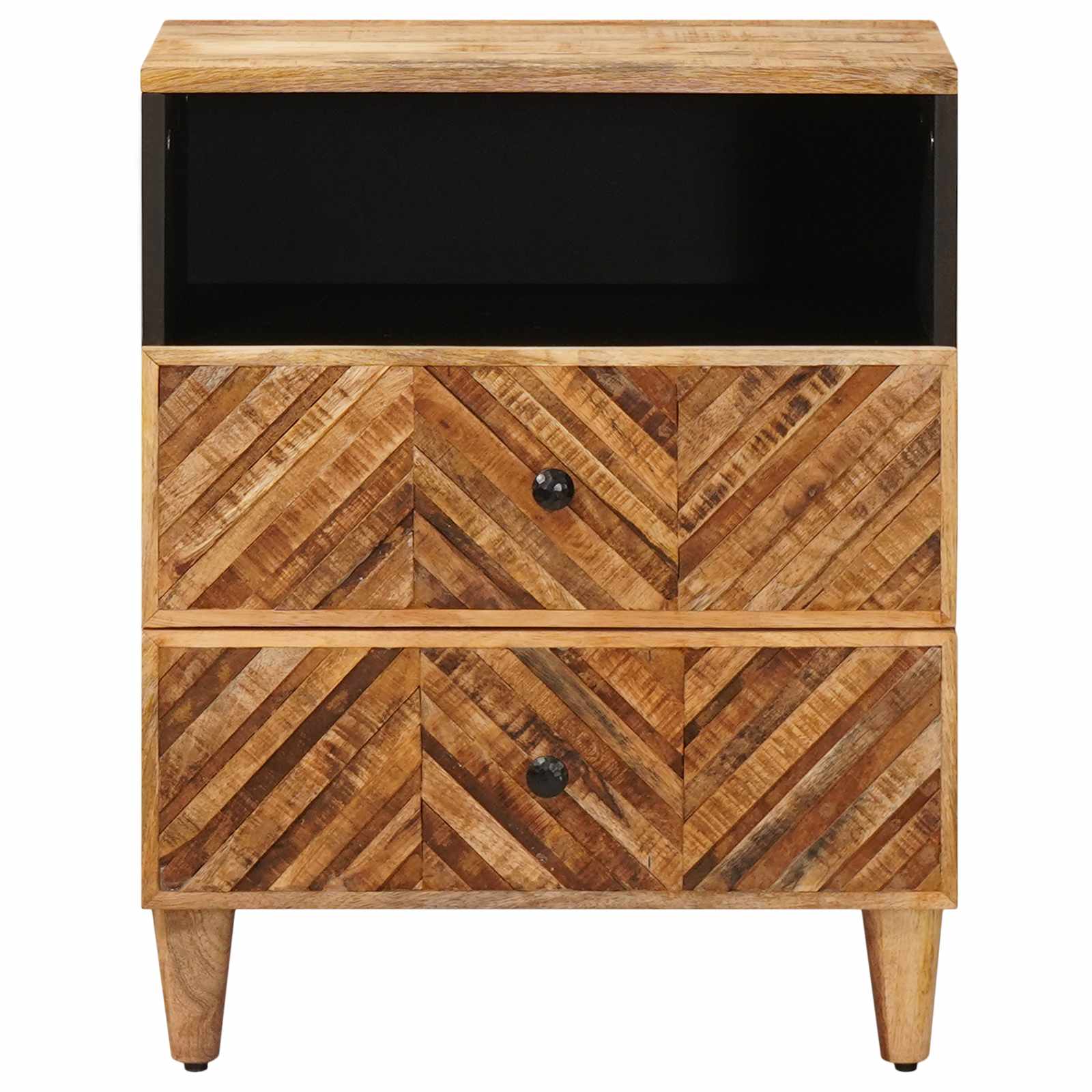 Nachtkastje met lade Bruin 50 x 33 x 60 cm Massief Mango Hout