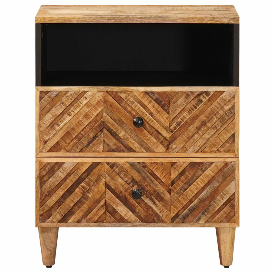 Nachtkastje met lade Bruin 50 x 33 x 60 cm Massief Mango Hout