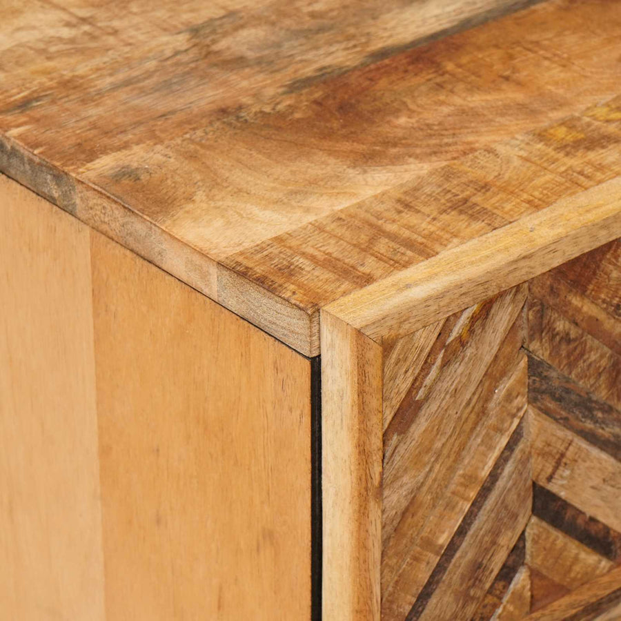 Nachtkastje met lade Bruin 50 x 33 x 60 cm Massief Mango Hout