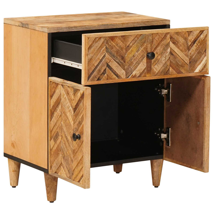 Nachtkastje met lade Bruin 50 x 33 x 60 cm Massief Mango Hout