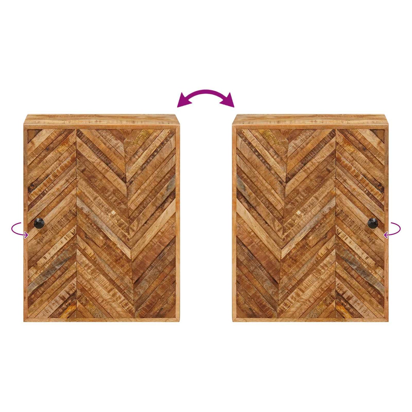 Hangkast met opslag Bruin 38 x 33,5 x 48 cm Massief Mango Hout