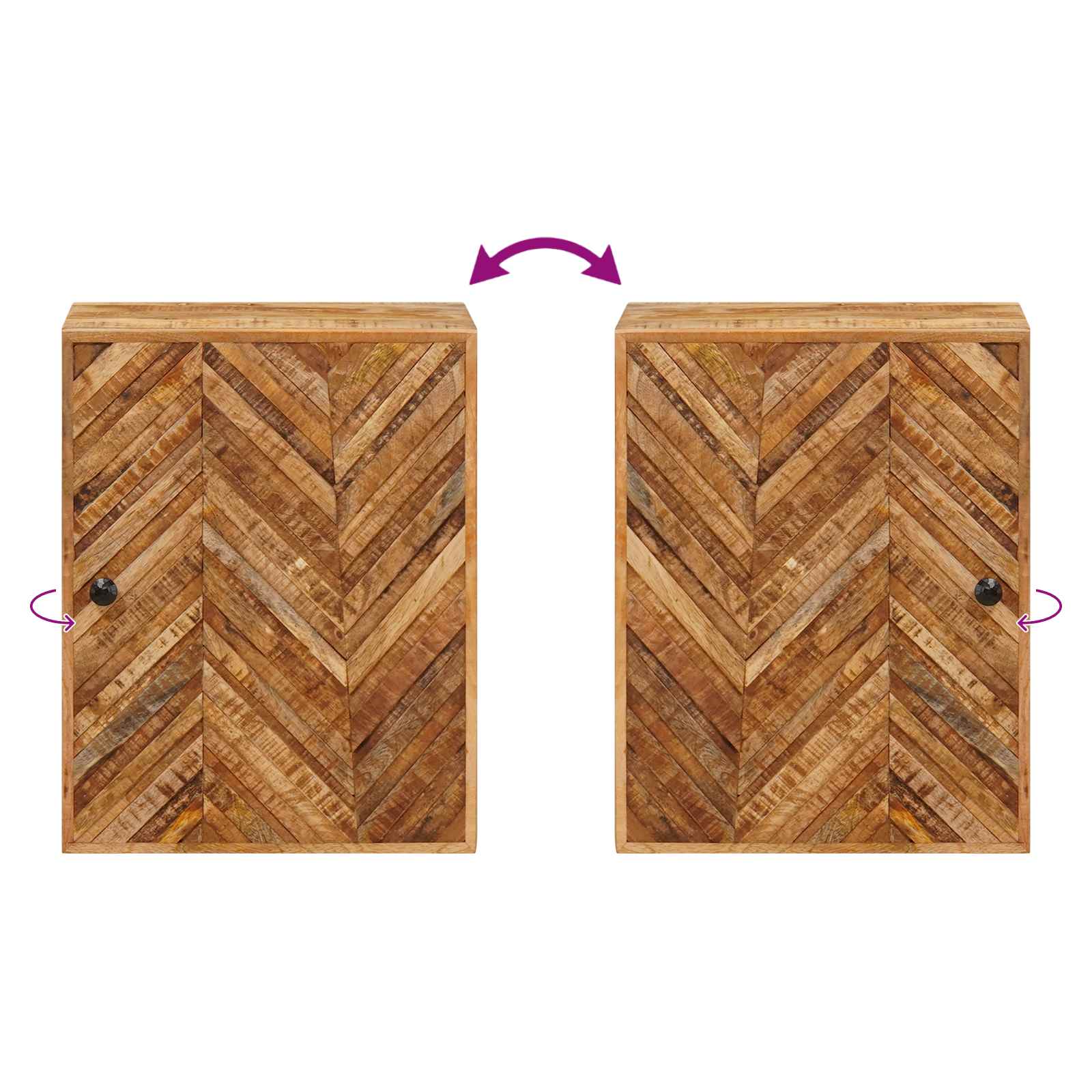 Hangkast met opslag Bruin 38 x 33,5 x 48 cm Massief Mango Hout