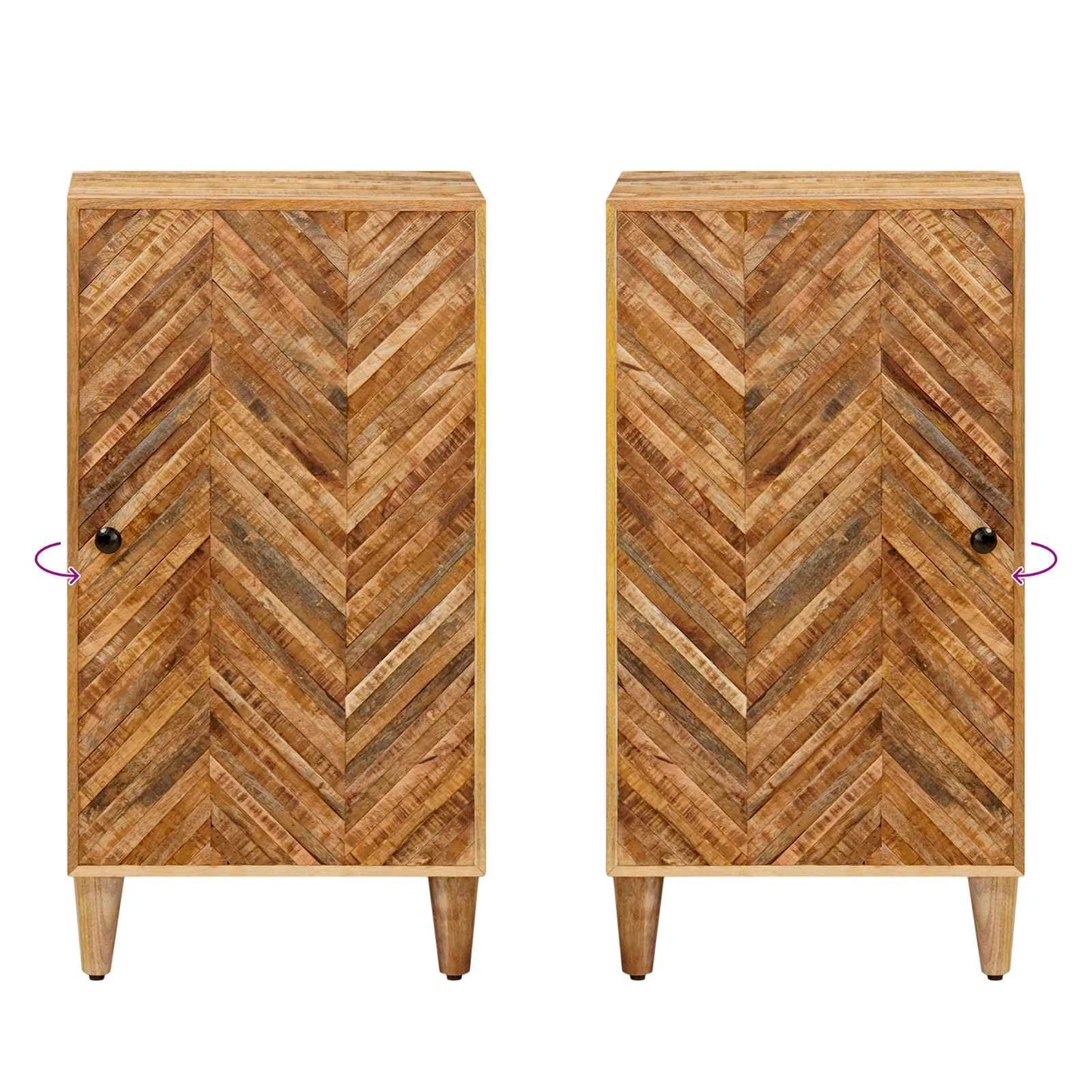Opslagkasten Bruin 40 x 33,5 x 75 cm Massief Mango Hout