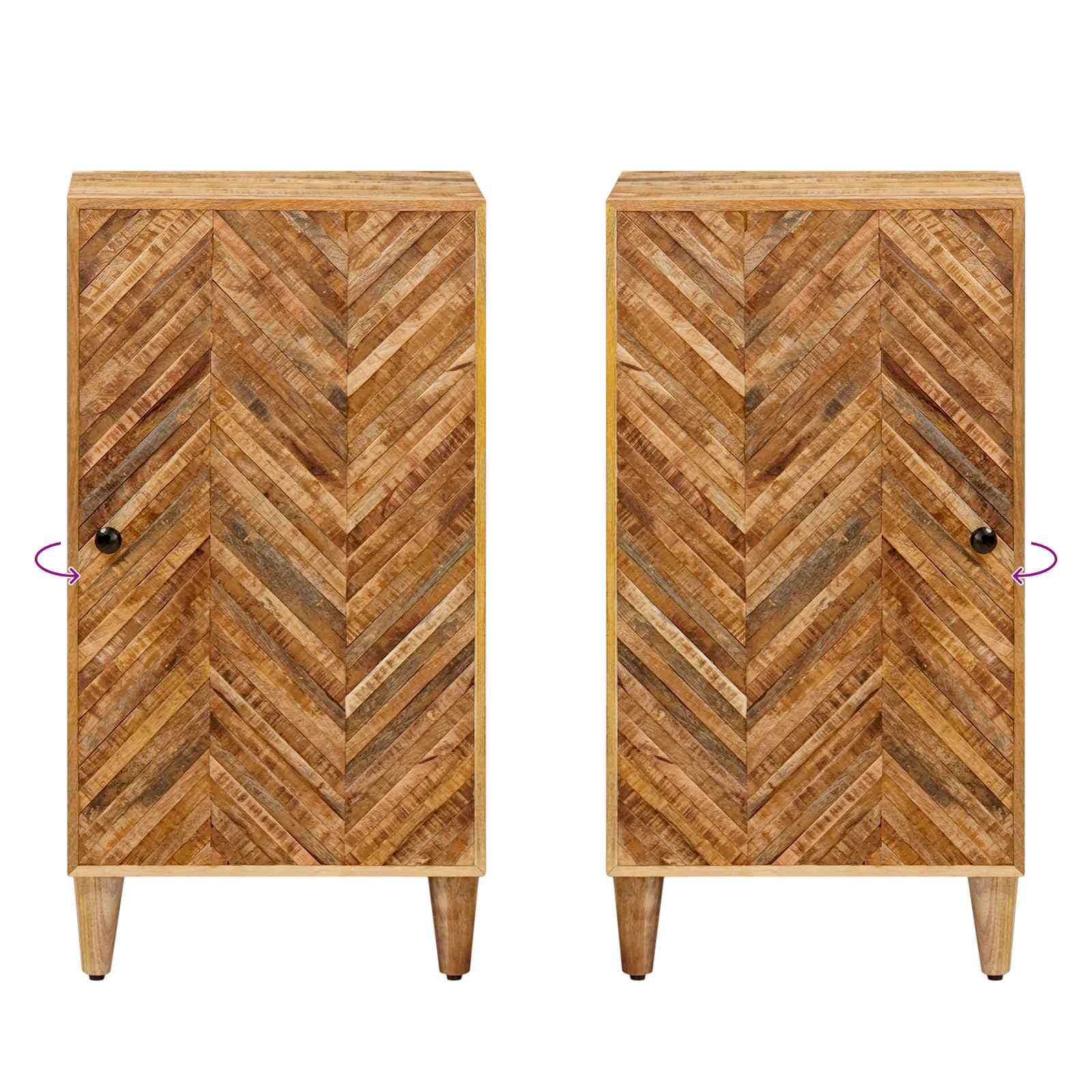 Opslagkasten Bruin 40 x 33,5 x 75 cm Massief Mango Hout