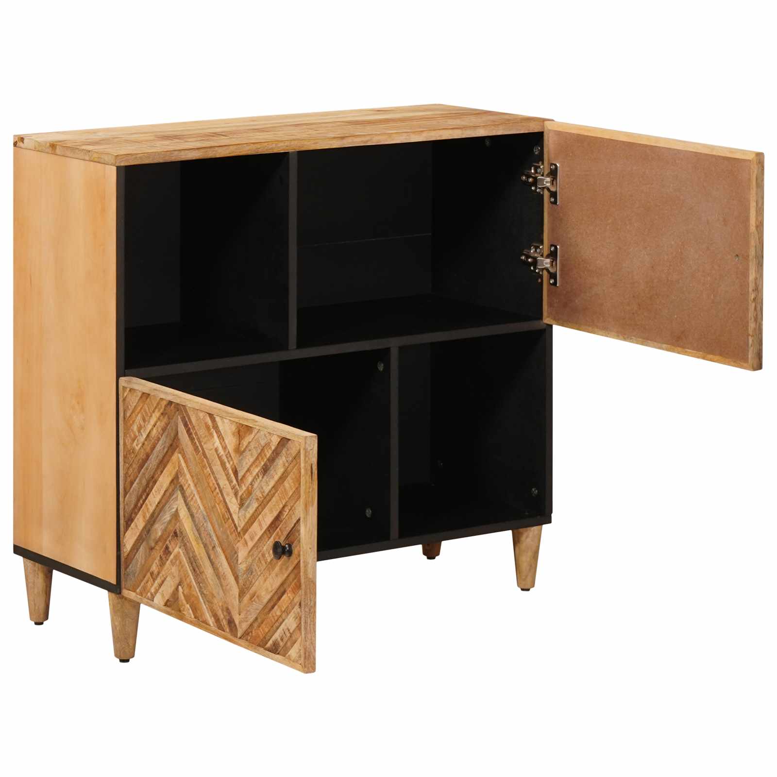 Opslagkasten Bruin 80 x 33,5 x 75 cm Massief Mango Hout