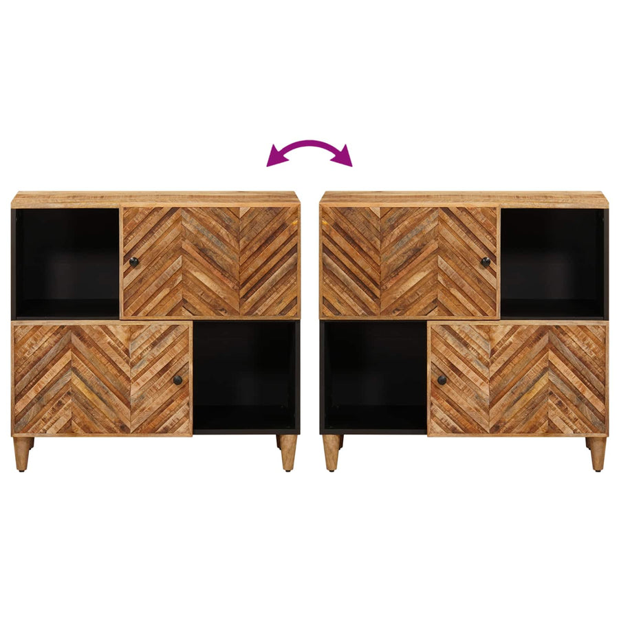 Opslagkasten Bruin 80 x 33,5 x 75 cm Massief Mango Hout