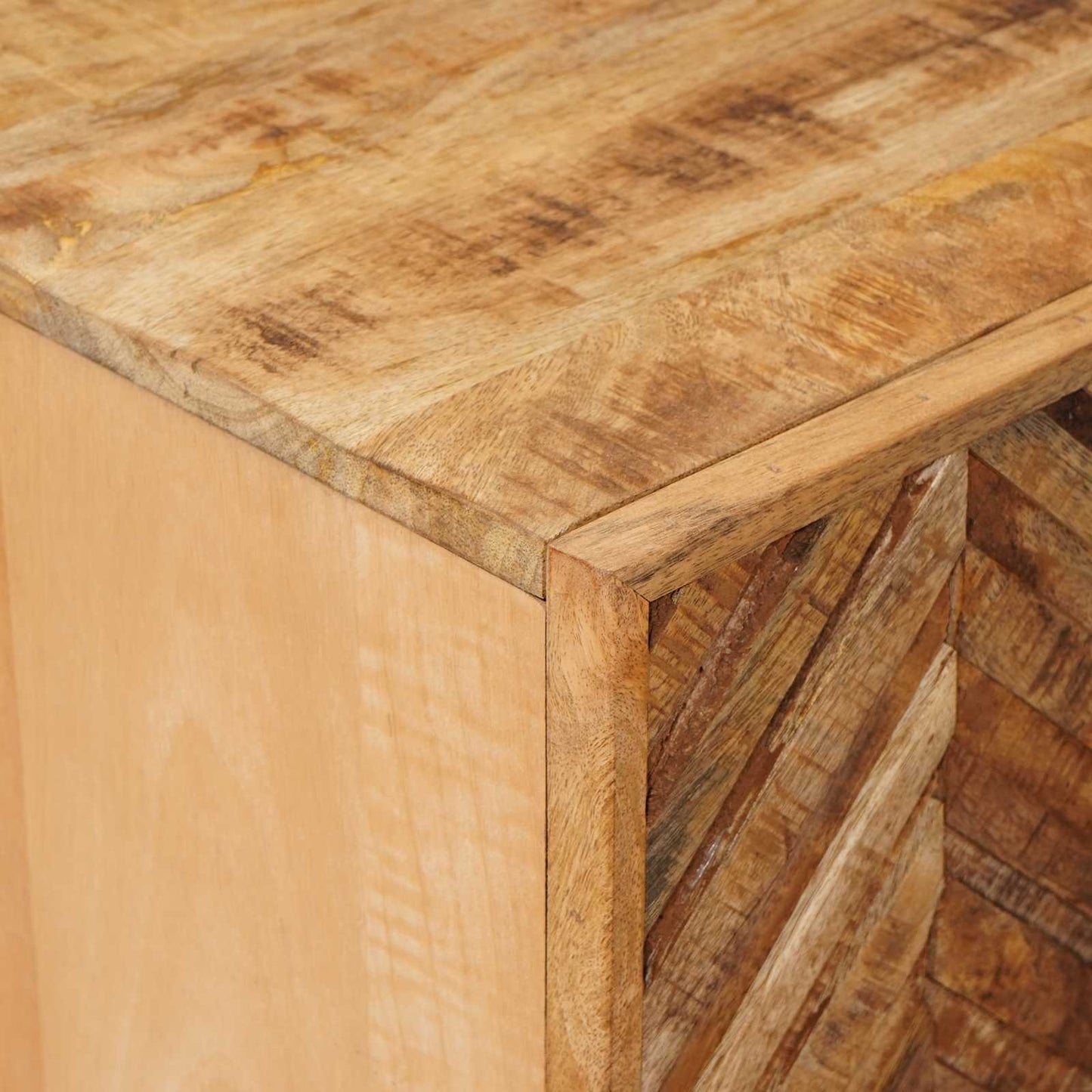 Opslagkasten Bruin 90 x 33,5 x 75 cm Massief Mango Hout