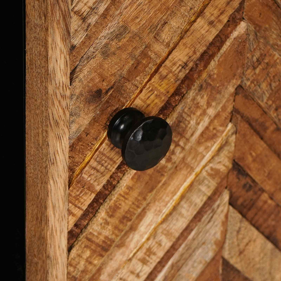 Opslagkasten Bruin 90 x 33,5 x 75 cm Massief Mango Hout