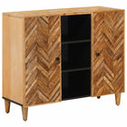Dressoir 90x33,5x75 cm massief mangohout bruin