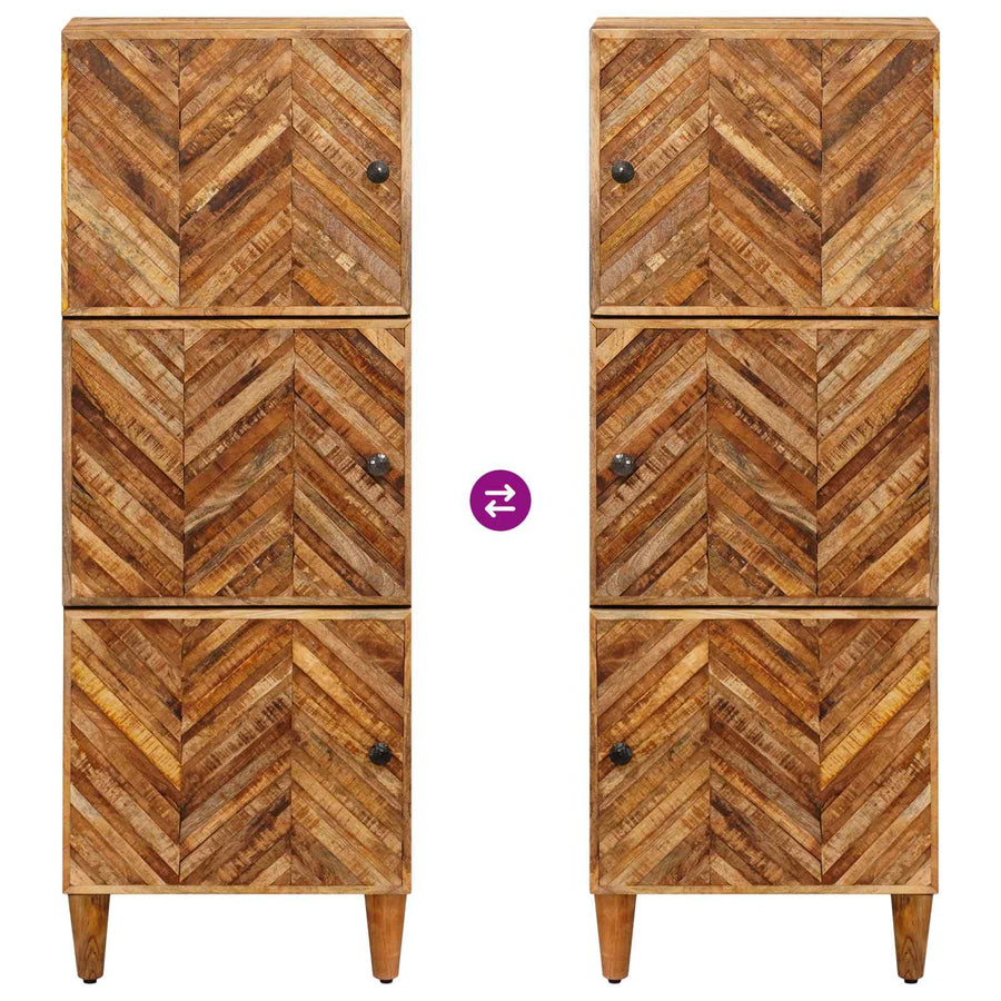 Opslagkasten Bruin 40 x 33,5 x 110 cm Massief Mango Hout