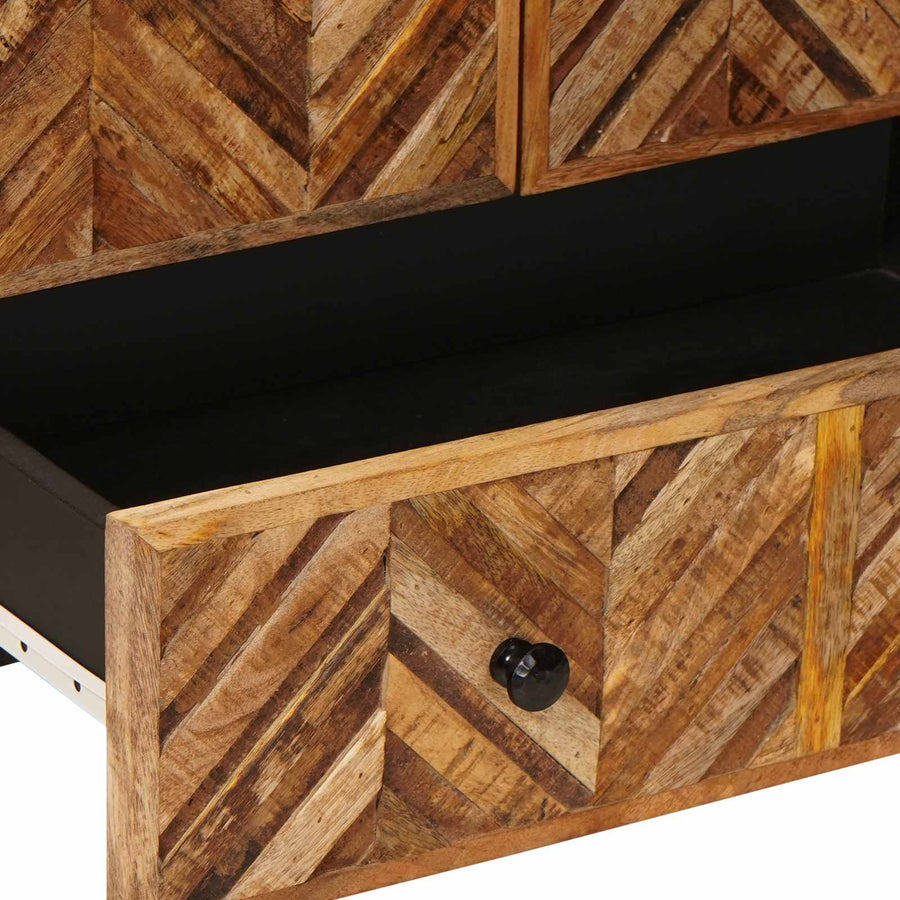 Opslagkasten Bruin 60 x 33,5 x 100 cm Massief Mango Hout