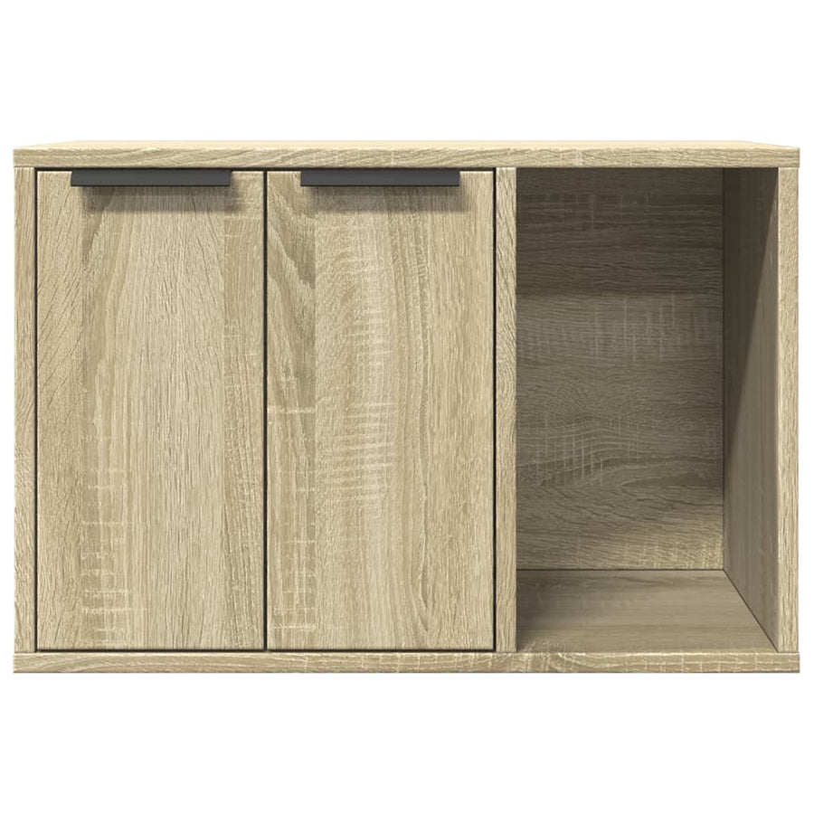 Kattenbakkast 60x40x40 cm bewerkt hout sonoma eikenkleurig