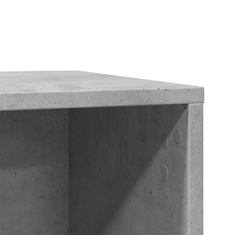 Kattenbakkast 60x40x40 cm bewerkt hout betongrijs
