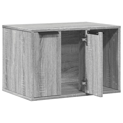 Kattenbakkast 60x40x40 cm bewerkt hout grijs sonoma eikenkleur