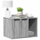 Cat litter box cabinet 60x40x40 cm treated wood grey Sonoma oak colour