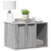 Kattenbakkast 60x40x40 cm bewerkt hout grijs