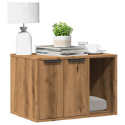 Kattenbakkast 60x40x40 cm bewerkt hout eikenkleurig