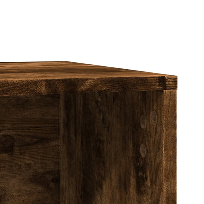 Kattenbakkast 80x50x45 cm bewerkt hout gerookt eikenkleurig