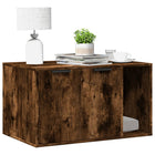Litter Box Cabinet 80x50x45 cm Treated Wood Smoked Oak Look