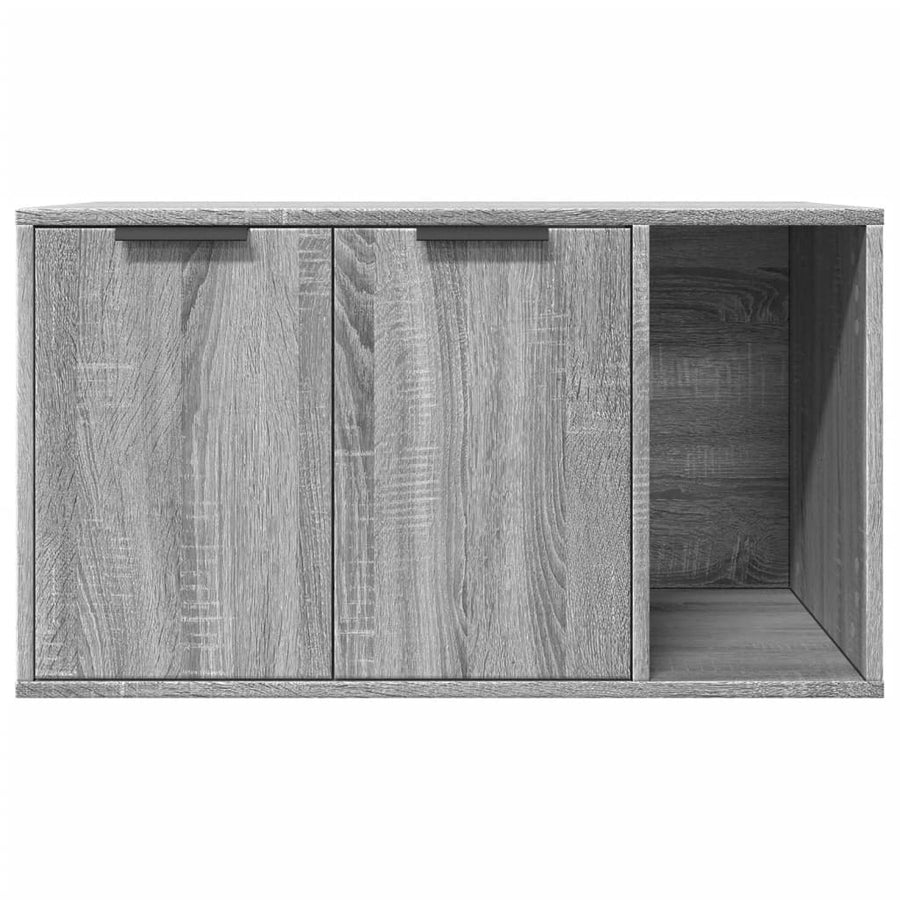 Kattenbakkast 80x50x45 cm bewerkt hout grijs sonoma eikenkleur