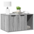 Litter Box Cabinet 80x50x45 cm Treated Wood Grey Sonoma Oak Colour
