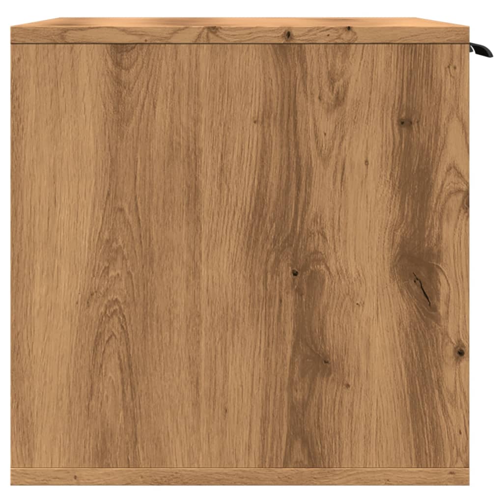 Kattenbakkast 80x50x45 cm bewerkt hout artisanaal eikenkleurig