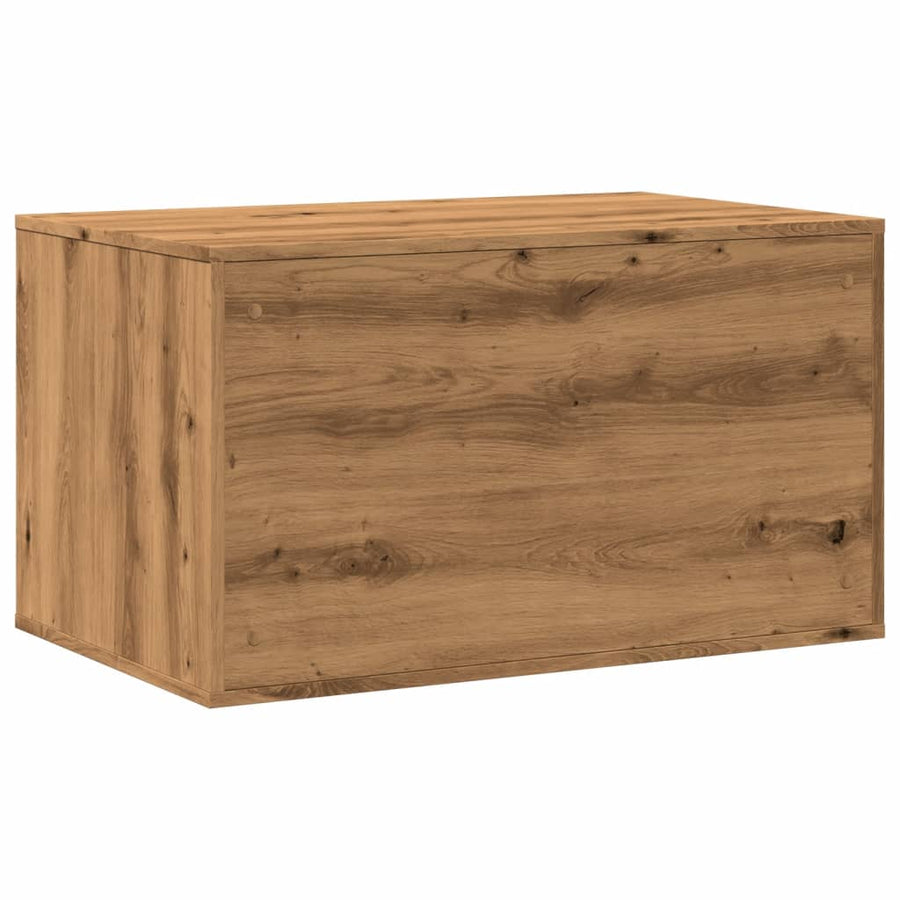 Kattenbakkast 80x50x45 cm bewerkt hout artisanaal eikenkleurig