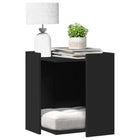 Litter Box Cabinet 42x42x51 cm Engineered Wood Black