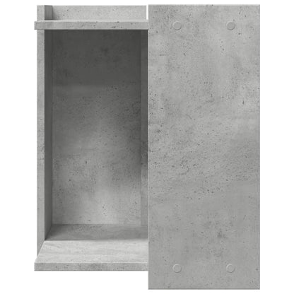 Kattenbakkast 42x42x51 cm bewerkt hout betongrijs