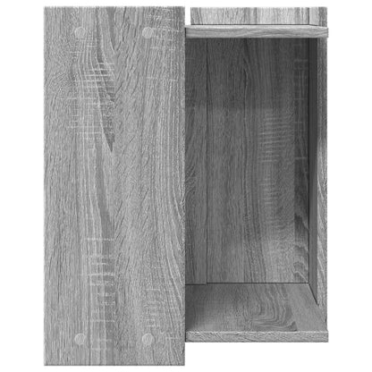 Kattenbakkast 42x42x51 cm bewerkt hout grijs sonoma eikenkleur