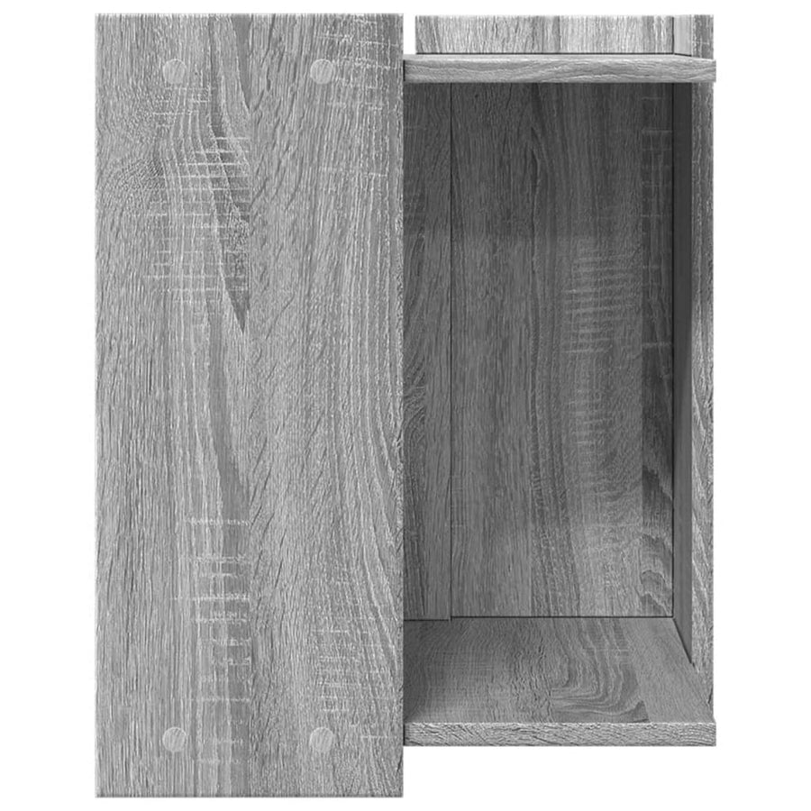 Kattenbakkast 42x42x51 cm bewerkt hout grijs sonoma eikenkleur