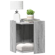 Kattenbakkast 42x42x51 cm bewerkt hout grijs sonoma eiken