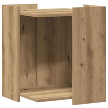Kattenbakkast Bewerkt Hout Artisanaal Kleurig 42 x 42 x 51 cm Eiken