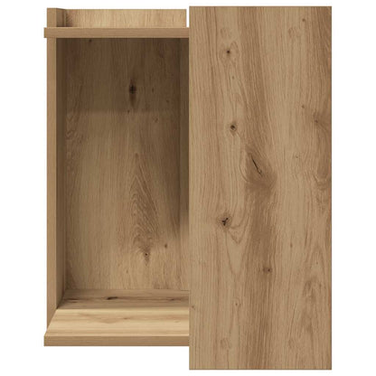 Kattenbakkast Bewerkt Hout Artisanaal Kleurig 42 x 42 x 51 cm Eiken