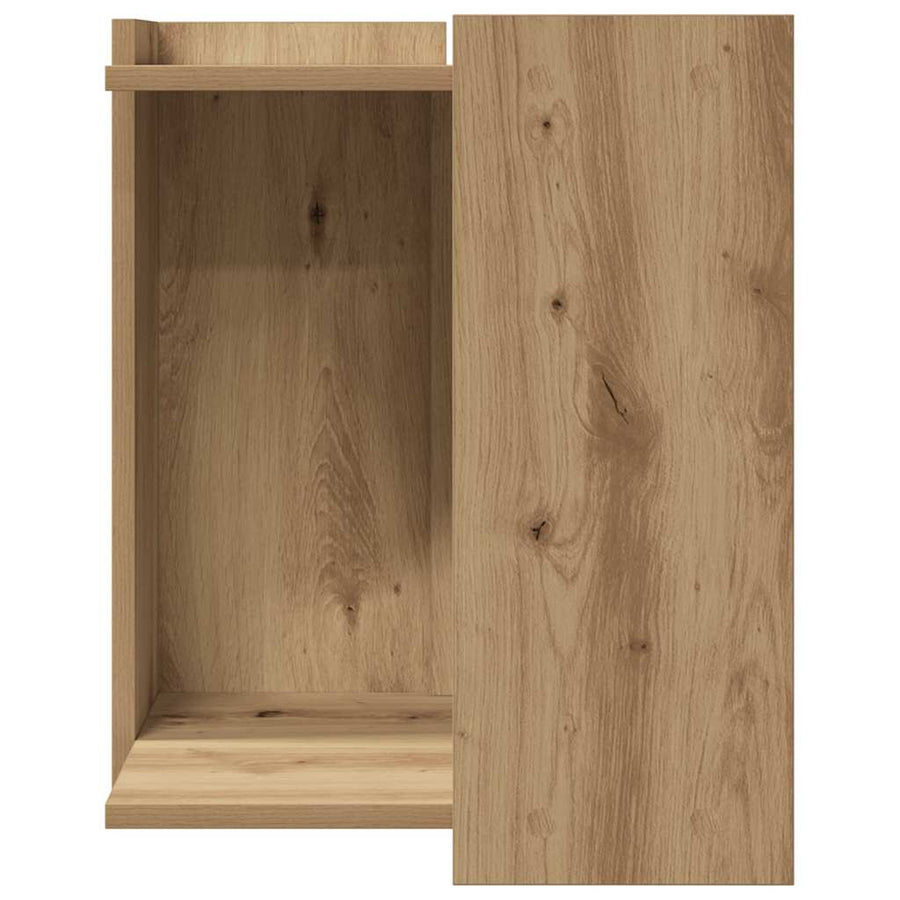 Kattenbakkast Bewerkt Hout Artisanaal Kleurig 42 x 42 x 51 cm Eiken
