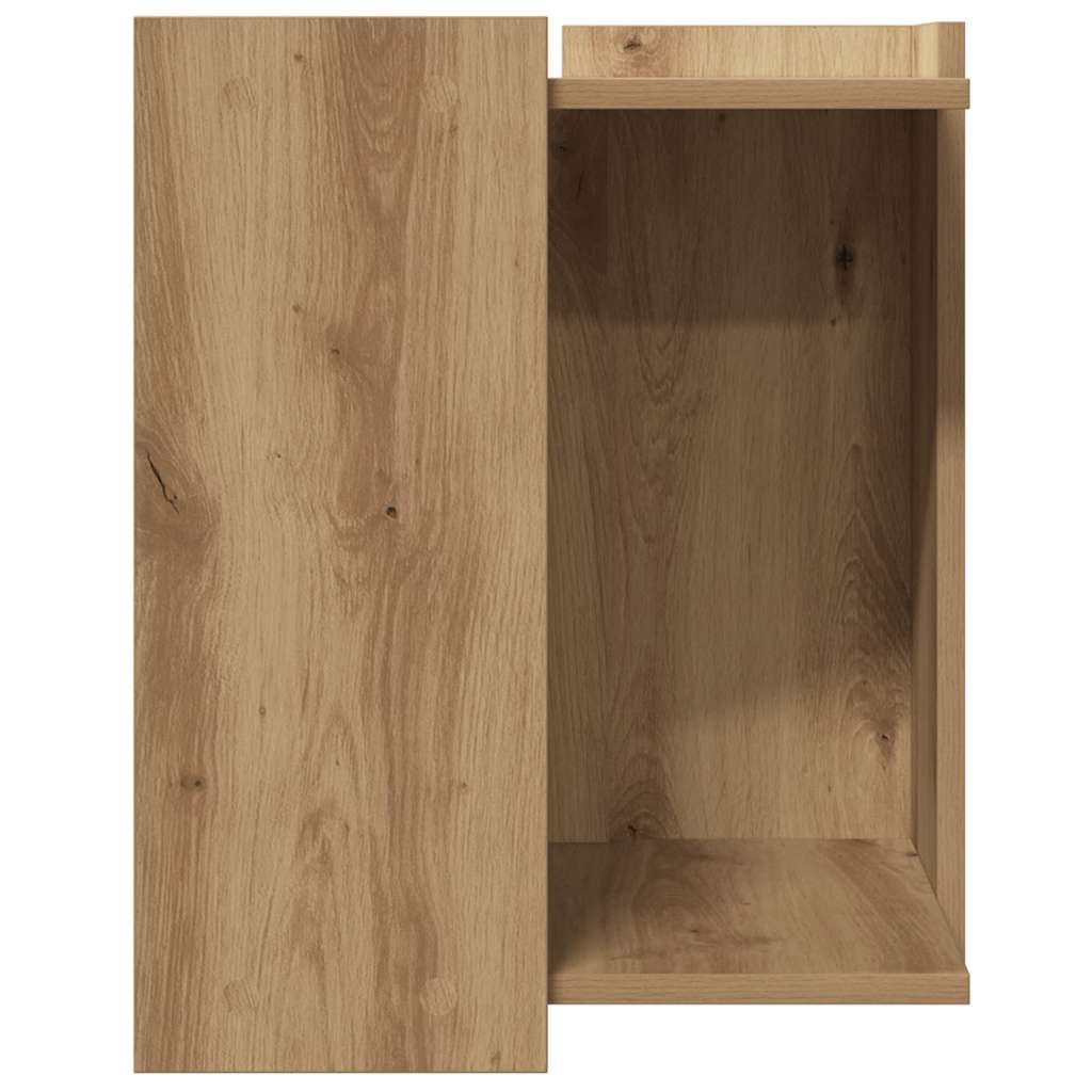 Kattenbakkast Bewerkt Hout Artisanaal Kleurig 42 x 42 x 51 cm Eiken