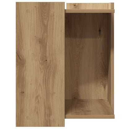 Kattenbakkast Bewerkt Hout Artisanaal Kleurig 42 x 42 x 51 cm Eiken