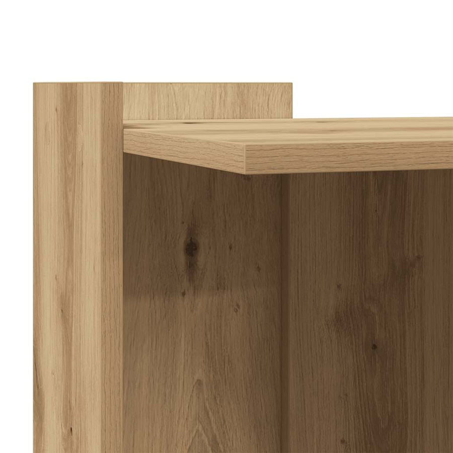 Kattenbakkast Bewerkt Hout Artisanaal Kleurig 42 x 42 x 51 cm Eiken