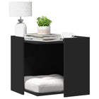 Cat Litter Box Enclosure 53x53x51 cm engineered wood black