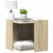 Kattenbakkast 53x53x51 cm bewerkt hout sonoma eiken