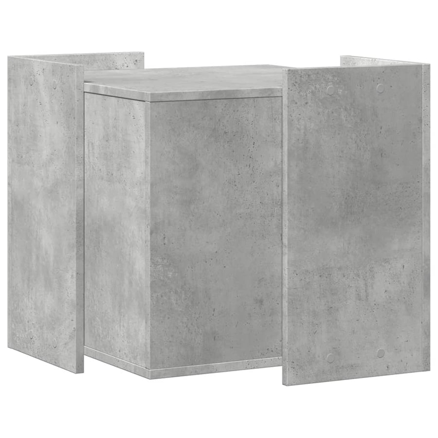 Kattenbakkast 53x53x51 cm bewerkt hout betongrijs